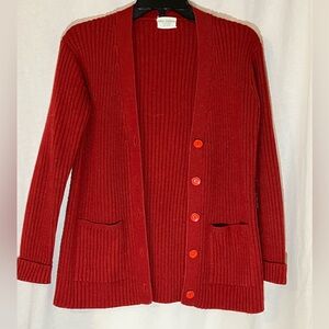 Red Knit Sweater cardigan by Alex Colman